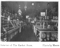 Interior of The Racket Store.