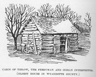 Cabin of Tiblow, the Ferryman and Indian interpreter.
