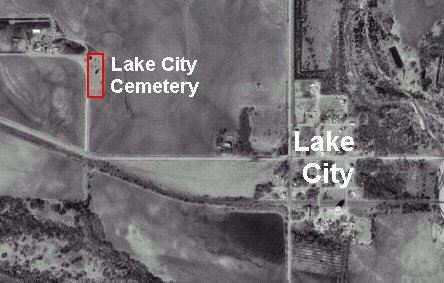USGS Aerial Photo of Lake City, Barber County, Kansas, 17 Aug 1991.