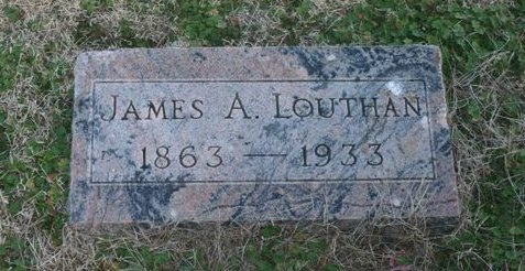 Gravestone for James A. Louthan

Mumford Cemetery, Barber County, Kansas.

Photo courtesy of Kim Fowles.