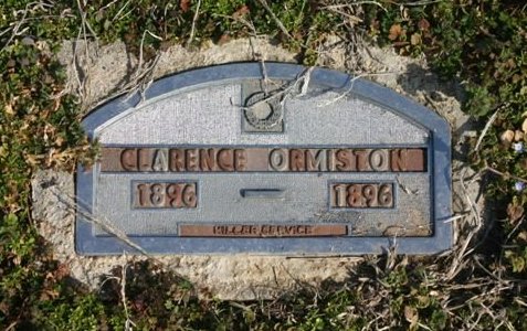 Gravestone for Clarence Ormiston

Mumford Cemetery, Barber County, Kansas.

Photo courtesy of Kim Fowles.