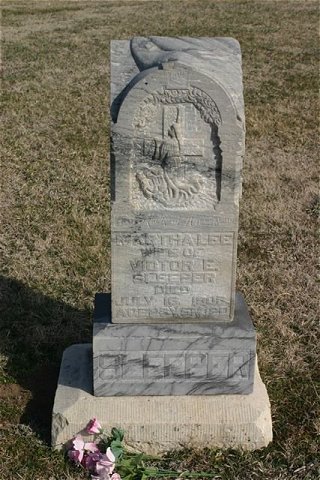 Gravestone for Martha Lee Sleeper

Mumford Cemetery, Barber County, Kansas.

Photo courtesy of Kim Fowles.