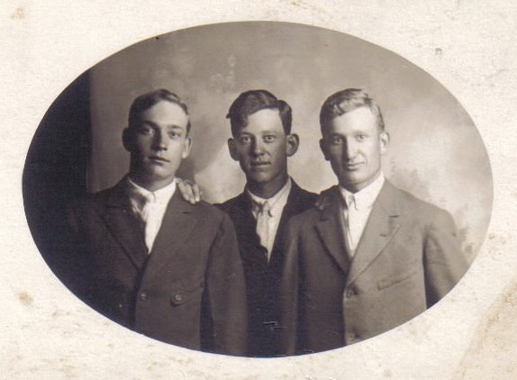 Left to right: Lyle Bullock, Bruce Adams, Van Lott, all from Sun City, Barber County, Kansas.