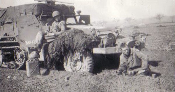 Photo of a half-track, Corporal Max McLain either took the photo or is in it.

Photo courtesy of Brenda McLain