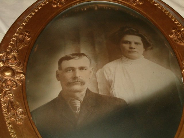 McClellan Adams & Lona Reta Hittle on their wedding day in 1888,  