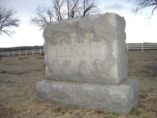 Louis Bissantz Family Grave Marker.

Sunnyside Cemetery, Sun City, Barber County, Kansas.

Photo by Nathan Lee.