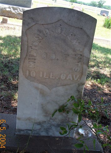 Military gravestone for Milton H. Clements,

Sunnyside Cemetery, Sun City, Barber County, Kansas.

Photo by Kim Fowles.