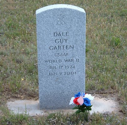 Gravestone for Dale Guy Garten, Graceland Cemetery, Meade, Kansas.

Photo courtesy of Bonnie (Garten) Shaffer.