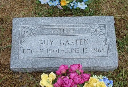 Gravestone for Guy William Garten, Sunnyside Cemetery, Sun City, Barber County, Kansas.