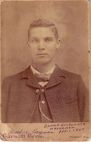 Elmer Ellsworth Hagerman, Barber County, Kansas. April 1887.