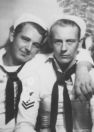 Raymond Harold 'Bill' Hoagland, at left, with Willy E. Brooks, US Navy, World War II.

Photo courtesy of Ronnie Hoagland and Kim (Hoagland) Fowles.