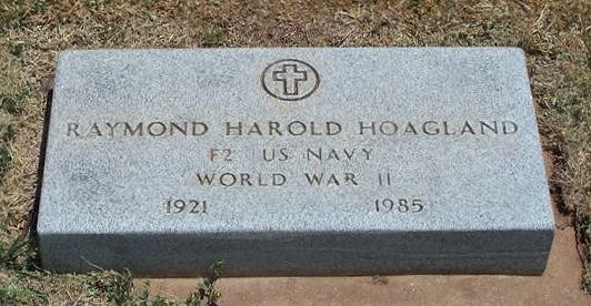Gravestone for Raymond Harold Hoagland,

Sunnyside Cemetery, Sun City, Barber County, Kansas.

Photo by Kim Fowles.