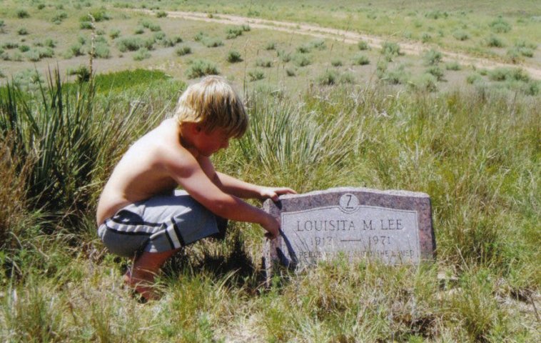 Gravestone of Louisita M. Lee.

Lee Family Cemetery, Barber County, Kansas.

Photo by Nathan Lee.