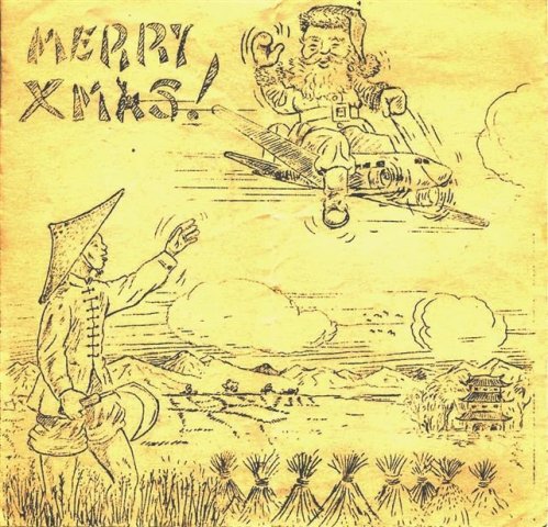 Christmas card from Captain Joe Massey, US Army, in China in 1943, to his father, Ray Massey, in Barber County, Kansas.

Scan courtesy of Lee (Massey) Ives.
