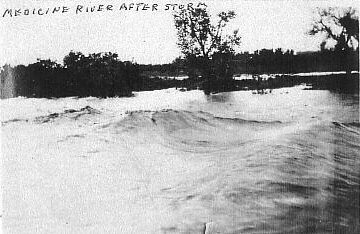 Medicine River After Storm, before 1917, Barber County, Kansas.

Photo by Chester Hagerman, courtesy of his nephew, Jim Giles.
