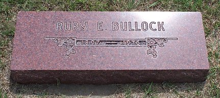 Gravestone for Ruby Massey Murphy Bullock, Sunnyside Cemetery, Sun City, Ks. 

Photo courtesy of Kim Fowles.