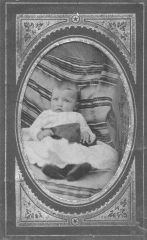 Leon Lewis Osborn, 6 months old, 1880.

Tintype photo courtesy of Bob Osborn.