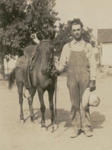Clarence E. Rucker with a horse, about 1929-1930.

Photo courtesy of Ed Rucker.