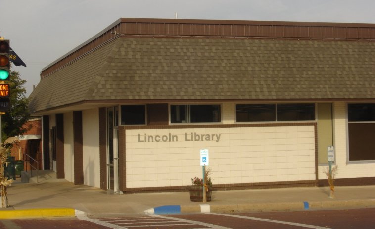 New Lincoln Library, Medicine Lodge, Barber County, Kansas.

Photo by Nathan Lee, October 2006.