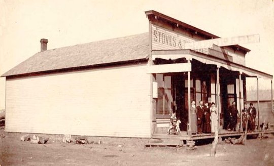 Hardware Store, Sun City, Barber County, Kansas.  Photo from the Kim Fowles Collection.