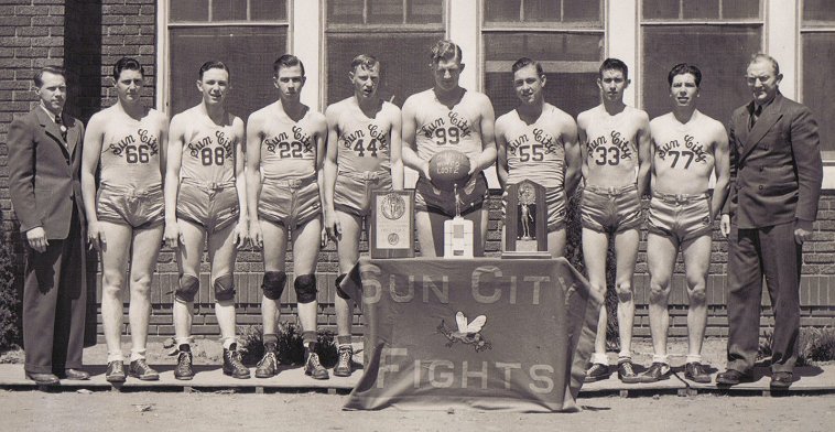 Sun City Basketball Team, Sun City, Barber County, Kansas.