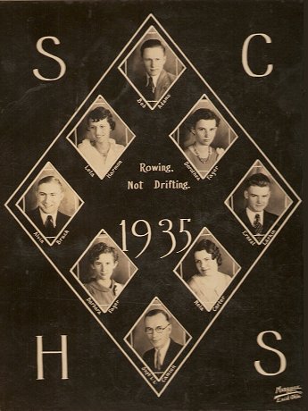 1935 Sun City High School graduates, Barber County, Kansas.