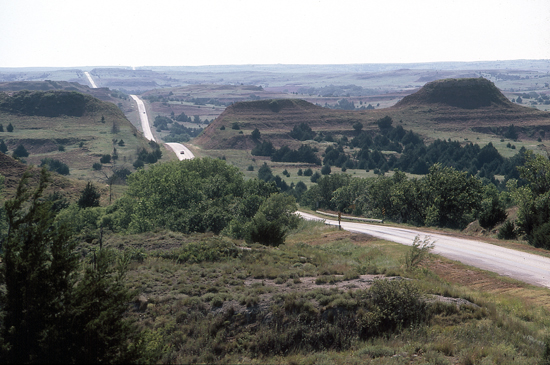 Highway 160 in the Red Hills, Barber County, Kansas

Photo by John Charlton, courtesy of the Kansas Geological Society.