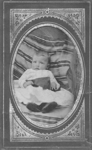 Leon Lewis Osborn, 6 months old, 1880.

Tintype photo courtesy of Bob Osborn.