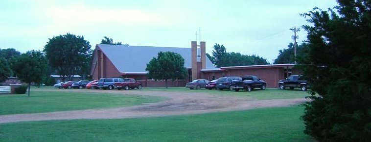 The Protection Mennonite Church, Protection, Comanche County, Kansas, 19 June 2005.  Photo by Orlin Loucks.