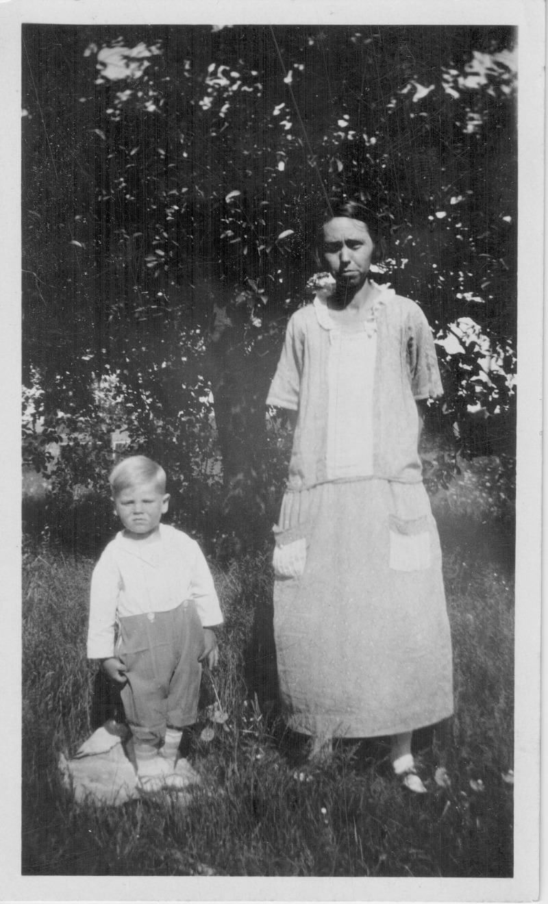 Photo of Lorine Shaefer Coe and son Glen Coe