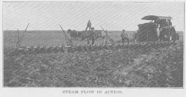 STEAM PLOW IN ACTION.