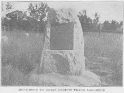 Monument to Union Pacific Track Laborers.