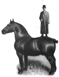 C. W. Lamer Mounted on One of His Imported Percheron Stallions.