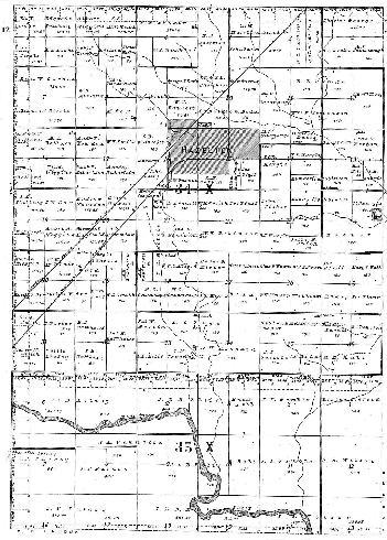 Hazelton Township 34S. Range XW of the 6th P.M., Barber County, Kansas and a portion of Kiowa Township 35S., Range XW of the 6th P.M., G.A. Ogle 1905 Map, Barber County, Kansas.

Map courtesy of Kimberly (Hoagland) Fowles.