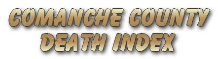 Comanche County Death Index - KSGenWeb