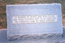 Stone Marker in Center of Cemetery