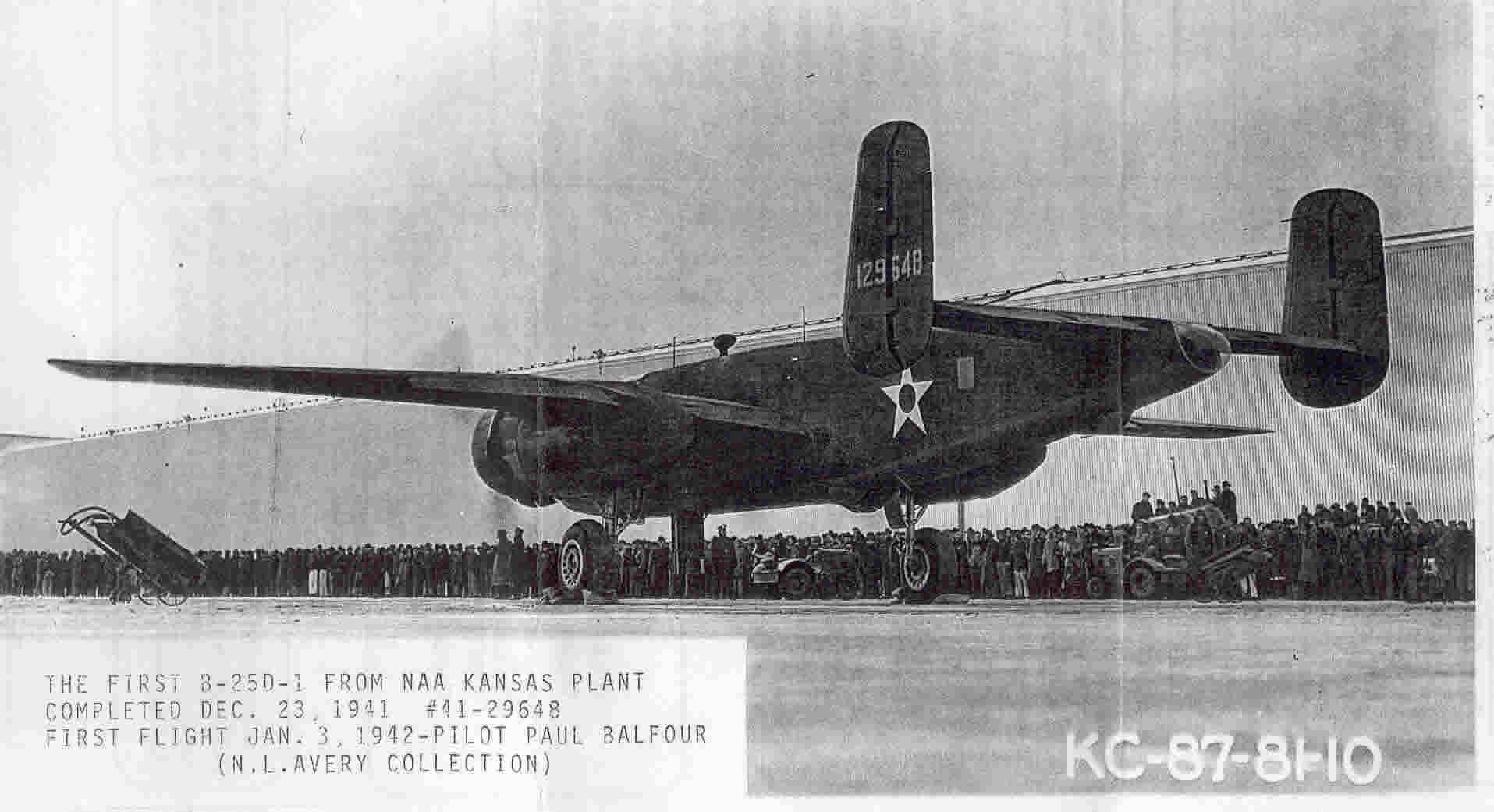 First B-25D-1 from NAA Kansas Plant